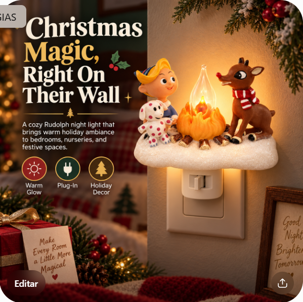 Rudolph Christmas Night Light