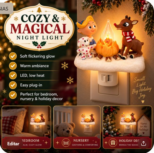 Rudolph Christmas Night Light
