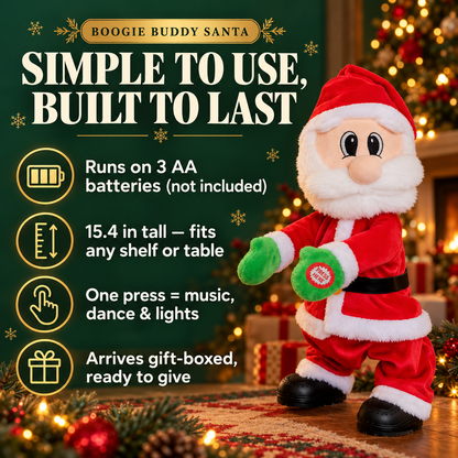 Boogie Buddy Singing Santa Plush